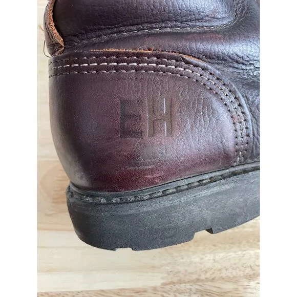Carolina Men's Size 9.5 D Brown Int Hi Met Guard Steel Toe Heavy Duty Work Boots