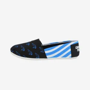Carolina Panthers Womens Stripe Canvas Shoe