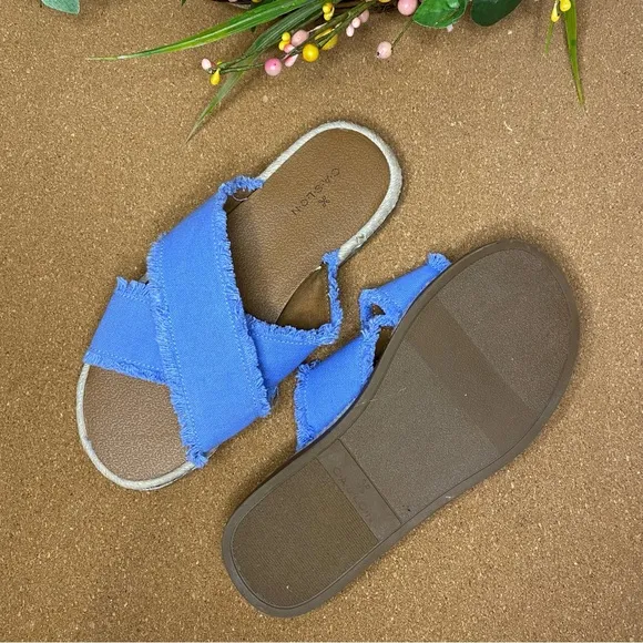Caslon Paxton Slide Sandal blue size 5.5
