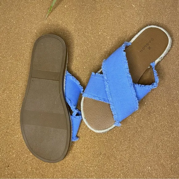 Caslon Paxton Slide Sandal blue size 5.5