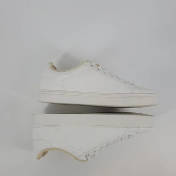 Cavalli Class White Fleece Lined Lace Up Sneakers 9