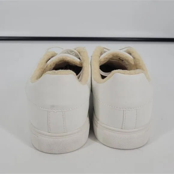 Cavalli Class White Fleece Lined Lace Up Sneakers 9