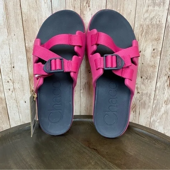 Chaco Chillos Kids Magenta Slide Sandals Size 5