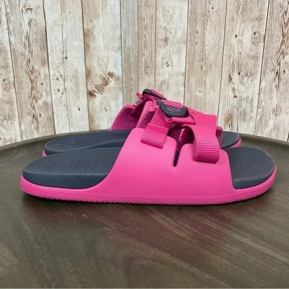 Chaco Chillos Kids Magenta Slide Sandals Size 5