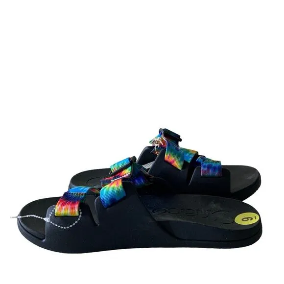 Chaco Chillos Slide Dark Tie Dye Women's Size 9 Sandals