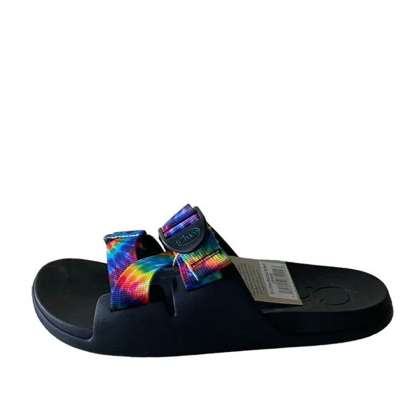 Chaco Chillos Slide Dark Tie Dye Women's Size 9 Sandals