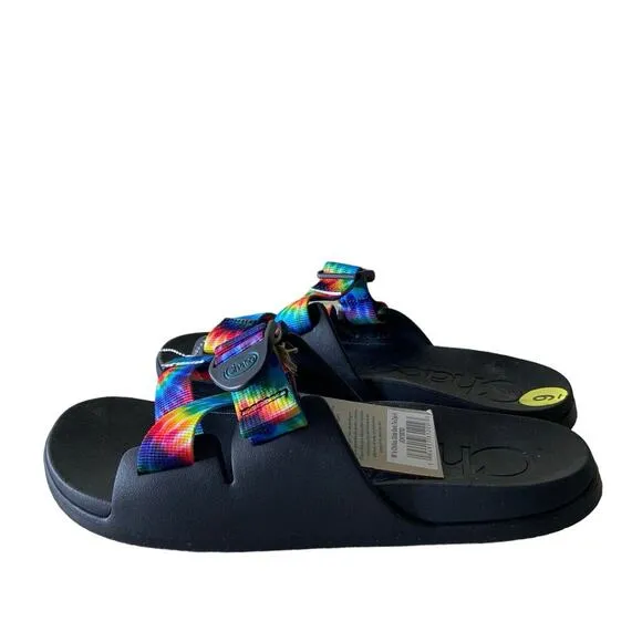 Chaco Chillos Slide Dark Tie Dye Women's Size 9 Sandals