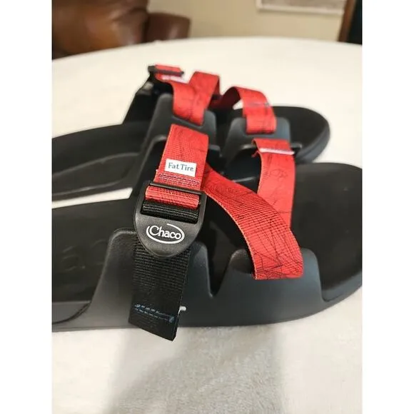 Chaco Men's Chillos Slide Sandals in Red and Black Size 15