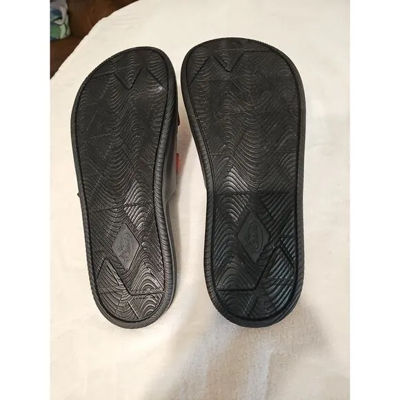Chaco Men's Chillos Slide Sandals in Red and Black Size 15
