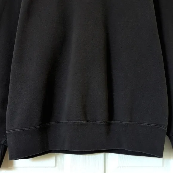 Champion 80's Vintage Logo Embroidered Pullover Crewneck Sweatshirt Black XL