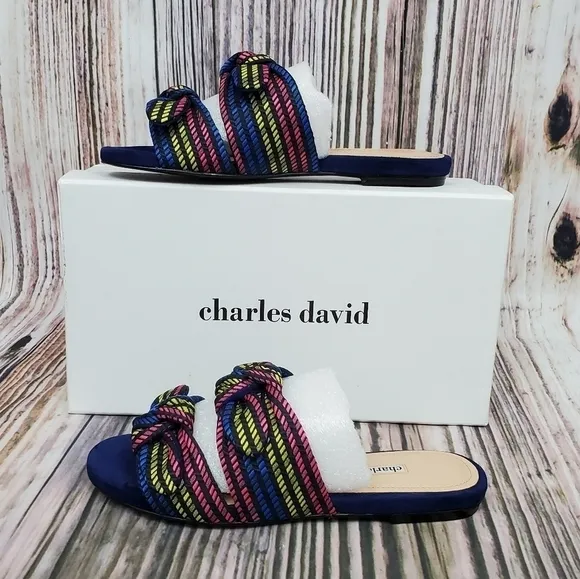 Charles David Souffle Multicolored Slide Sandals