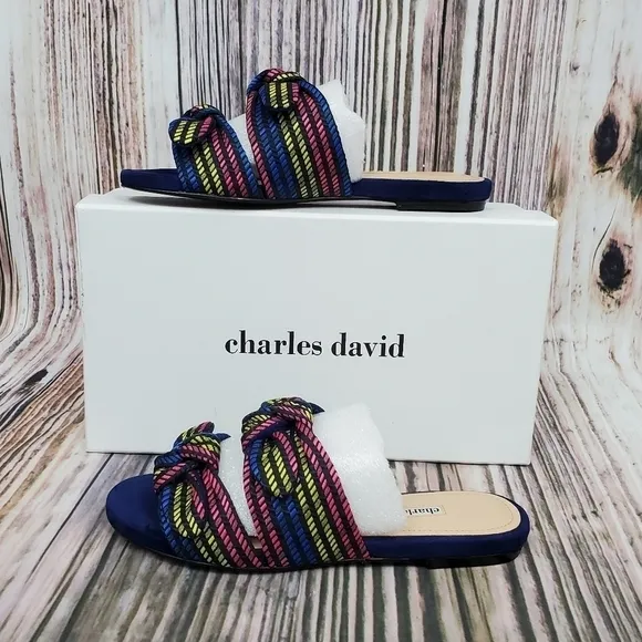 Charles David Souffle Multicolored Slide Sandals