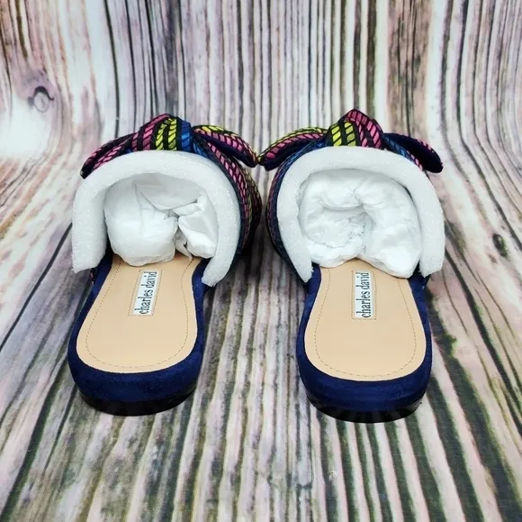 Charles David Souffle Multicolored Slide Sandals