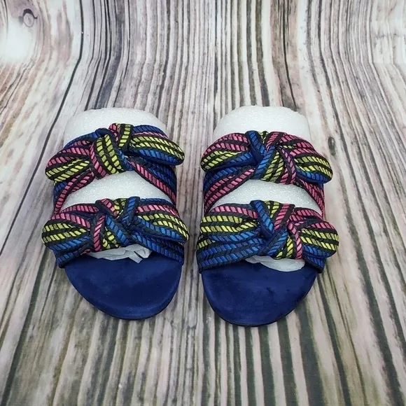 Charles David Souffle Multicolored Slide Sandals