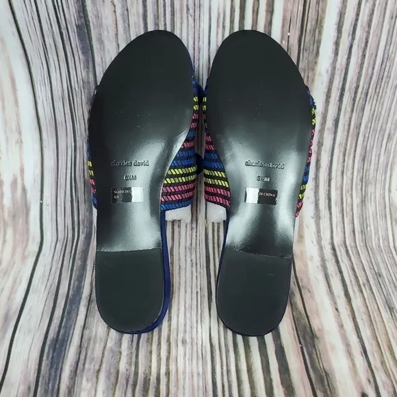 Charles David Souffle Multicolored Slide Sandals