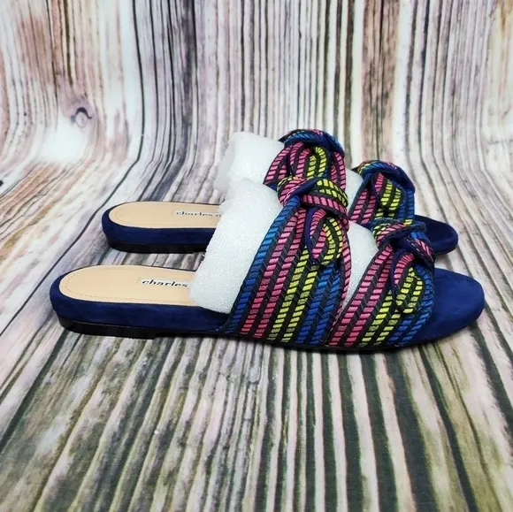 Charles David Souffle Multicolored Slide Sandals