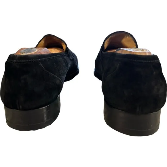 CHARLES JOURDAN Monsieur BLACK Velour Suede LOAFERS Size 9.5