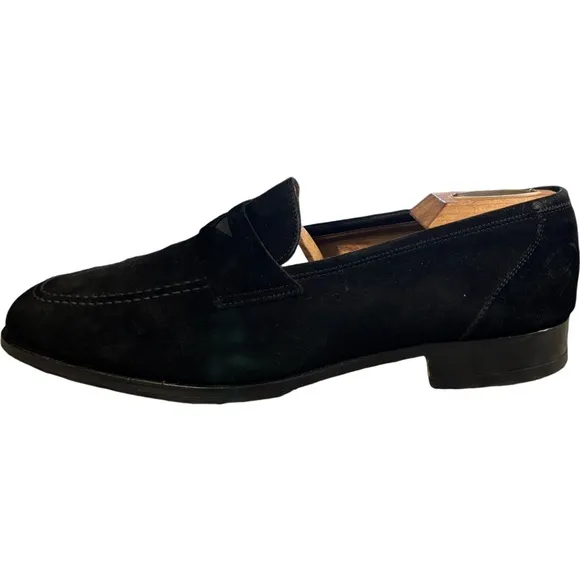 CHARLES JOURDAN Monsieur BLACK Velour Suede LOAFERS Size 9.5