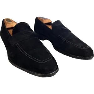 CHARLES JOURDAN Monsieur BLACK Velour Suede LOAFERS Size 9.5