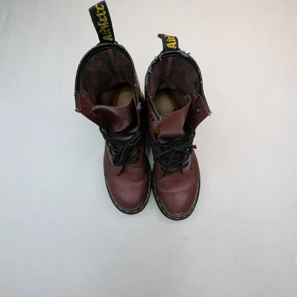 Cherry Red Dr. Martens Boots 1460 Size Women's 10 Chelsea Lug Unisex Lace Up