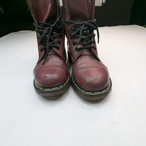 Cherry Red Dr. Martens Boots 1460 Size Women's 10 Chelsea Lug Unisex Lace Up