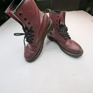 Cherry Red Dr. Martens Boots 1460 Size Women's 10 Chelsea Lug Unisex Lace Up