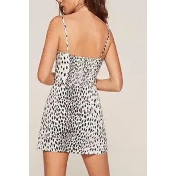 Chic n Sexy Reformation Ventura Mini Slip Leopard Print Dress Turn Head Like New