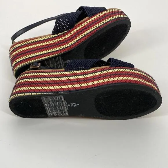 Chic Navy Platform Sandals by Anthropologie
