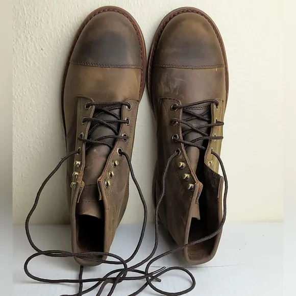 Chippewa Brown Leather Lace-Up Boots Men's Size 10.5W