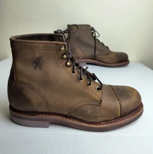 Chippewa Brown Leather Lace-Up Boots Men's Size 10.5W