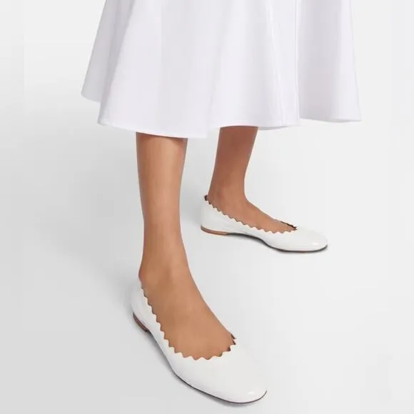 Chloé Lauren Scalloped Ballet Flats