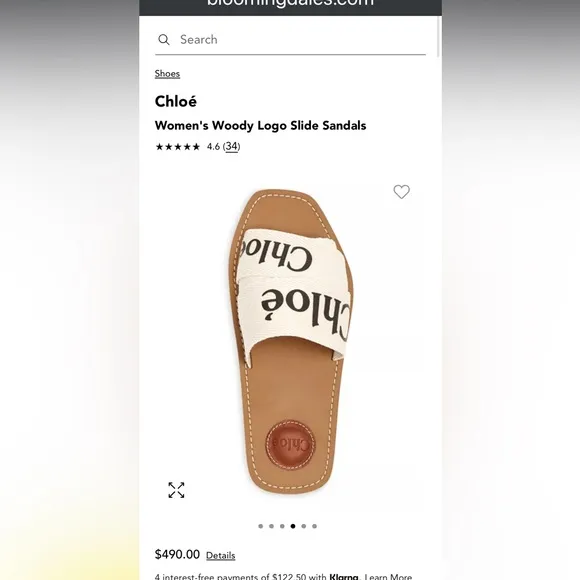 Chloé Sandals woody logo size 38