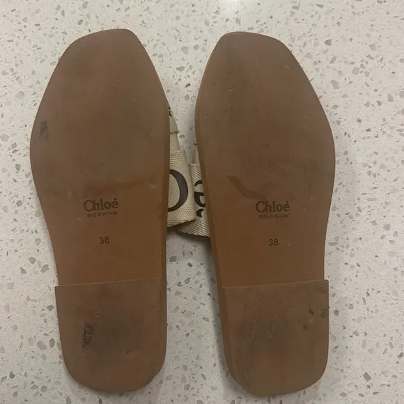 Chloé Sandals woody logo size 38