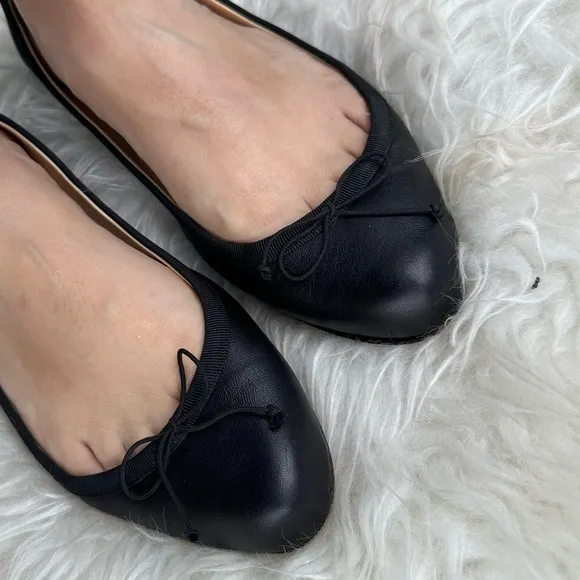 Christian Louboutin Black Leather Flats