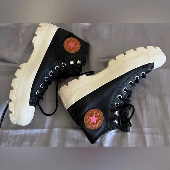 Chuck Taylor Converse  All Star Lugged Platform Leather Sneakers New