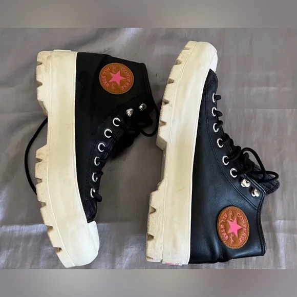 Chuck Taylor Converse  All Star Lugged Platform Leather Sneakers New