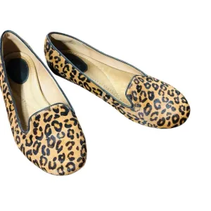 Clarks Brown Leopard Print Flats Loafer Calf Hair Size 7 M Valley Lounge