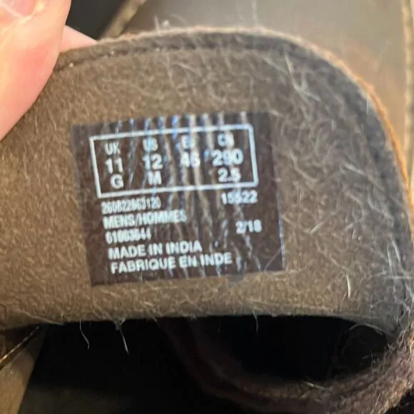 CLARKS Bushacre 2 Boots Dark Brown Nubuck Leather Lace-up Size 11