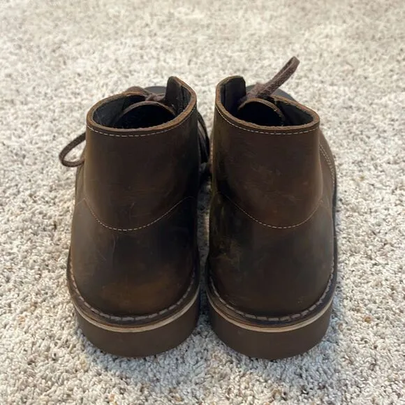 CLARKS Bushacre 2 Boots Dark Brown Nubuck Leather Lace-up Size 11