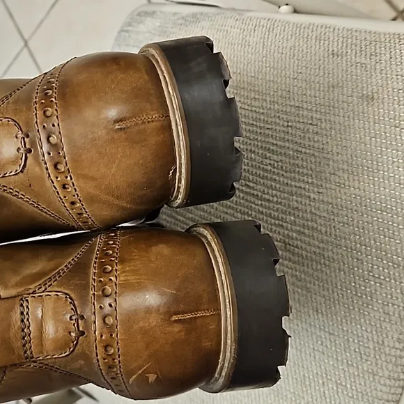 Clark's Curington Rise Boot Brogue Toe Wingtip Lace Up Men's size 12 Bro…