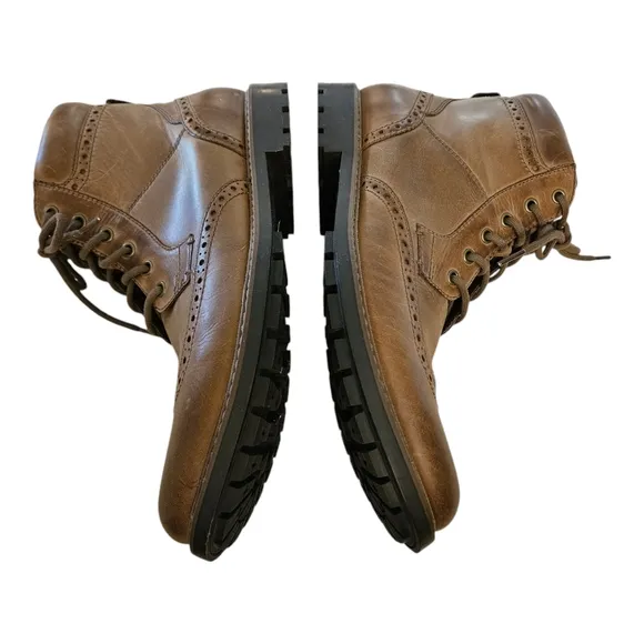 Clark's Curington Rise Boot Brogue Toe Wingtip Lace Up Men's size 12 Bro…