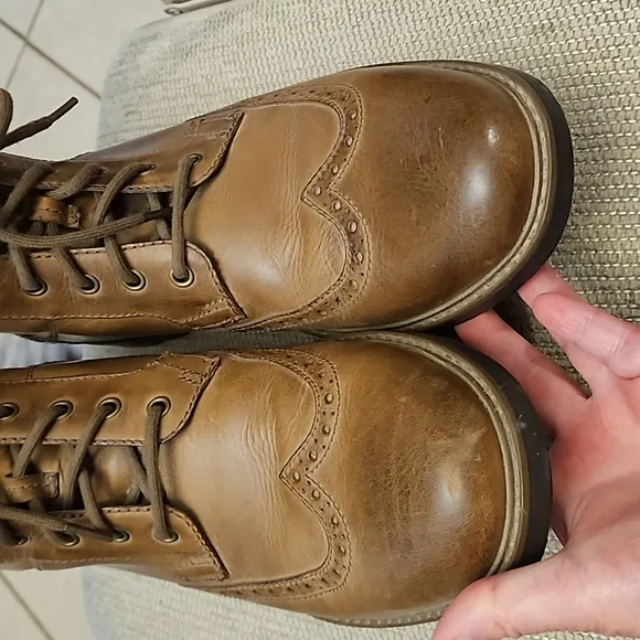 Clark's Curington Rise Boot Brogue Toe Wingtip Lace Up Men's size 12 Bro…