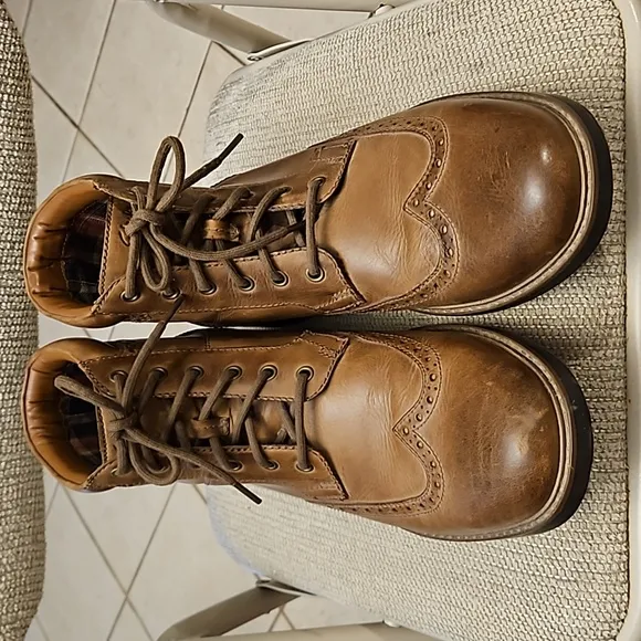 Clark's Curington Rise Boot Brogue Toe Wingtip Lace Up Men's size 12 Bro…