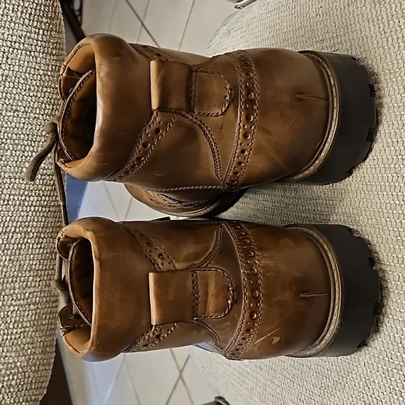 Clark's Curington Rise Boot Brogue Toe Wingtip Lace Up Men's size 12 Bro…