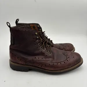 Clark’s Men’s 10.5 Montacute Lord Brogue Lace Up Lined Boots