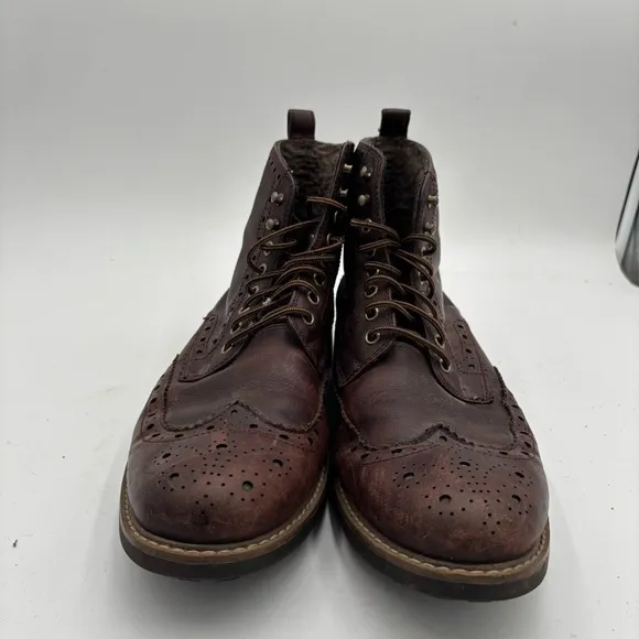 Clark’s Men’s 10.5 Montacute Lord Brogue Lace Up Lined Boots