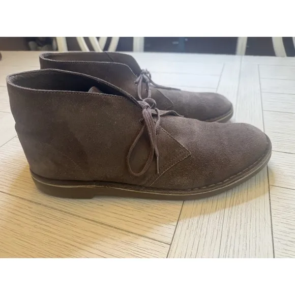 Clarks Originals Desert Chukka Ankle Boots Men 15M Shoes Brown Lace Up Leather