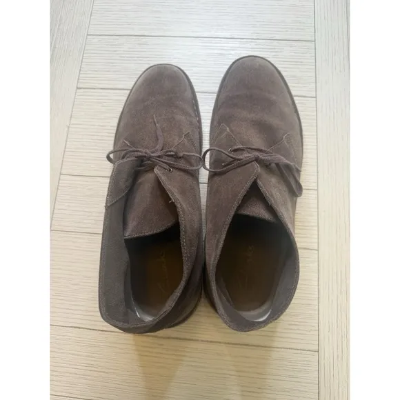 Clarks Originals Desert Chukka Ankle Boots Men 15M Shoes Brown Lace Up Leather