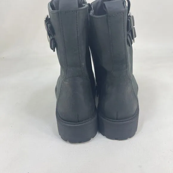 Clarks Orinoco 2 Ankle Boots Women's 9.5 M Black Size US Lace Up- Zipper Sides