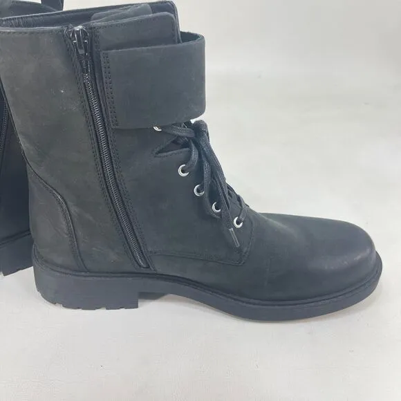 Clarks Orinoco 2 Ankle Boots Women's 9.5 M Black Size US Lace Up- Zipper Sides